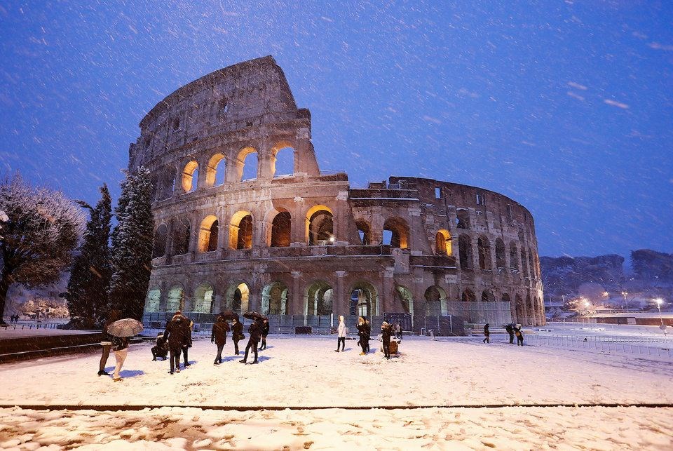 roma, italya, italya roma kar, roma hava durumu