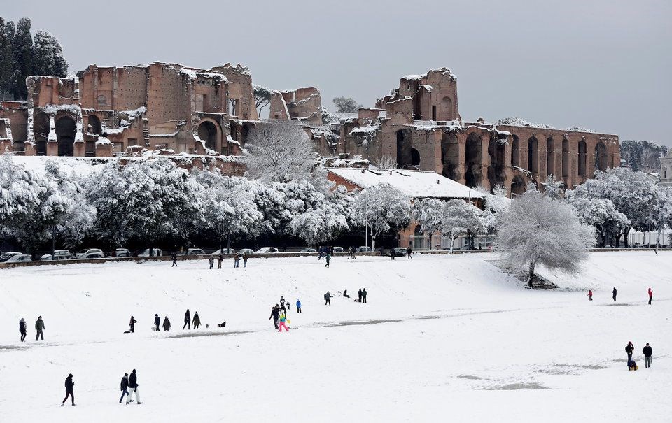roma, italya, italya roma kar, roma hava durumu