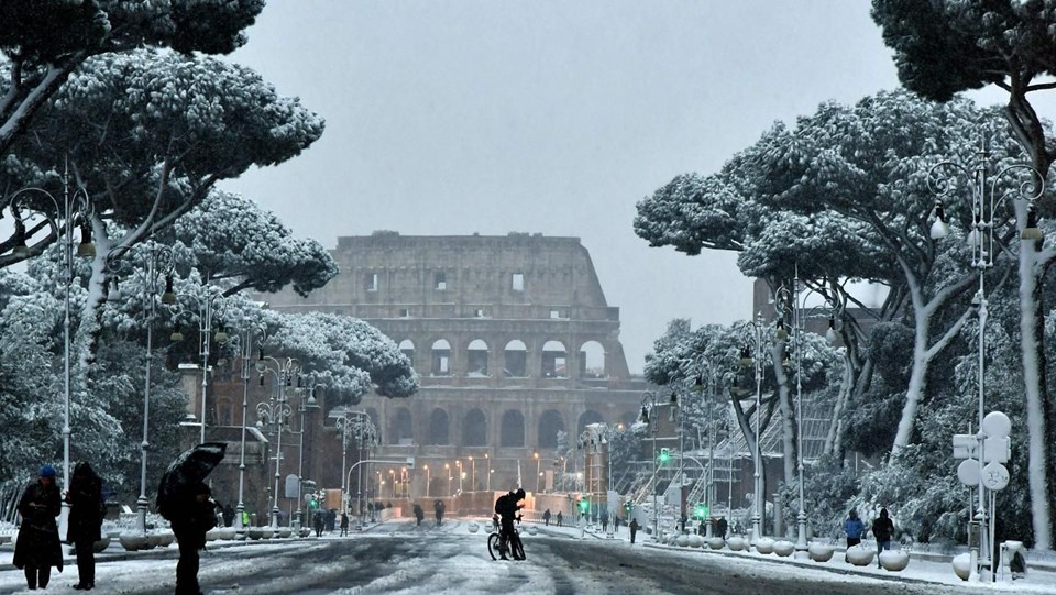 roma, italya, italya roma kar, roma hava durumu