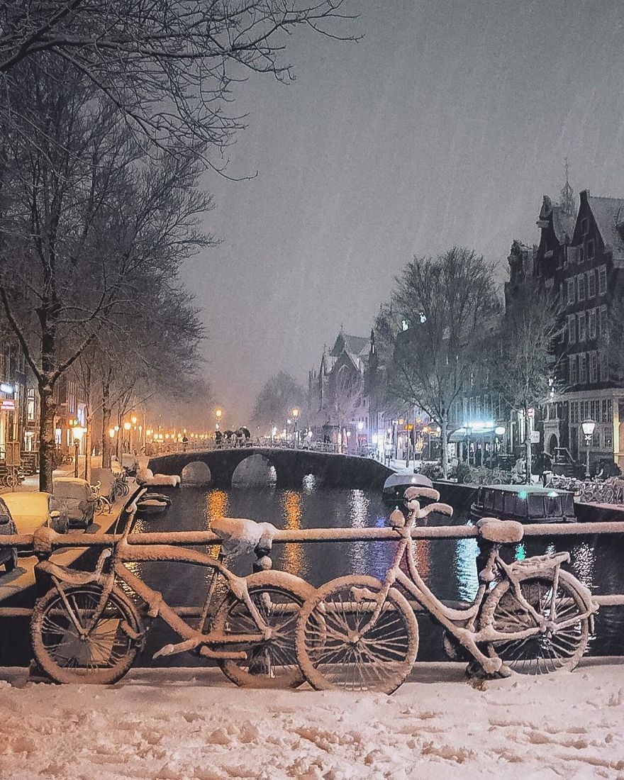 amsterdam, karlar altında amsterdam, hollanda amsterdam