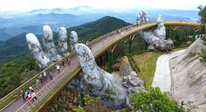 vietnam, altın kopru, vietnam golden bridge, da nang, vietnam gezilecek yerler