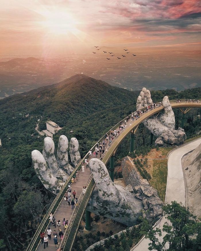 vietnam, altın kopru, vietnam golden bridge, da nang, vietnam gezilecek yerler