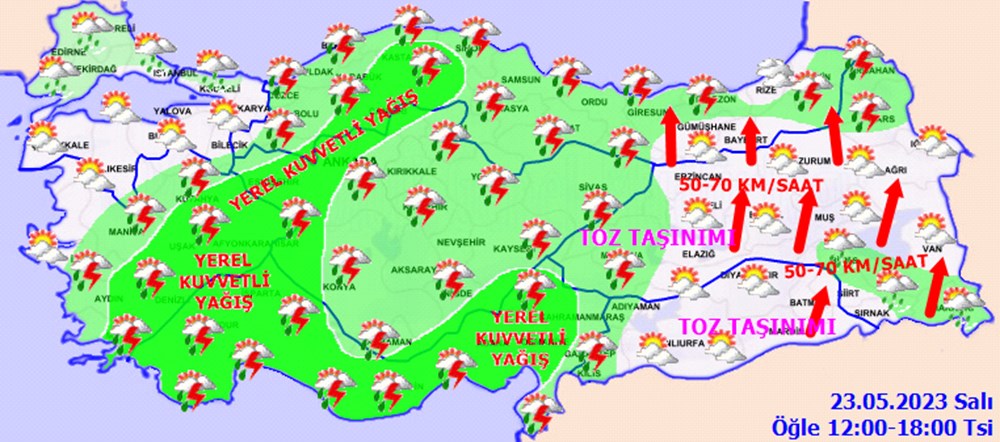 15 il için kuvvetli yağış ve fırtına uyarısı (Bugün hava nasıl olacak?) - 8