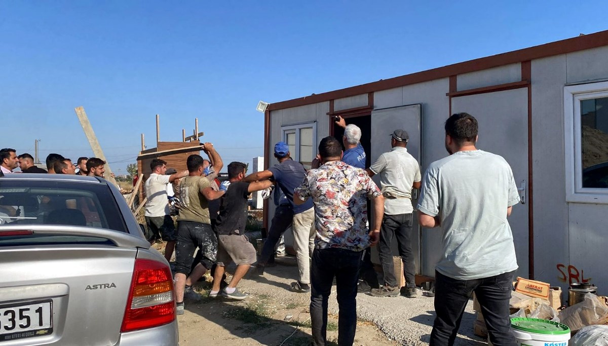 İnşaat işçileri birbirine girdi: Yaralılar var