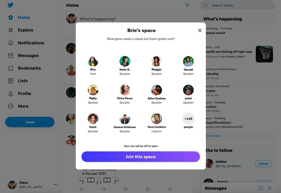 Twitter Spaces tarayıcıya da geliyor - 1