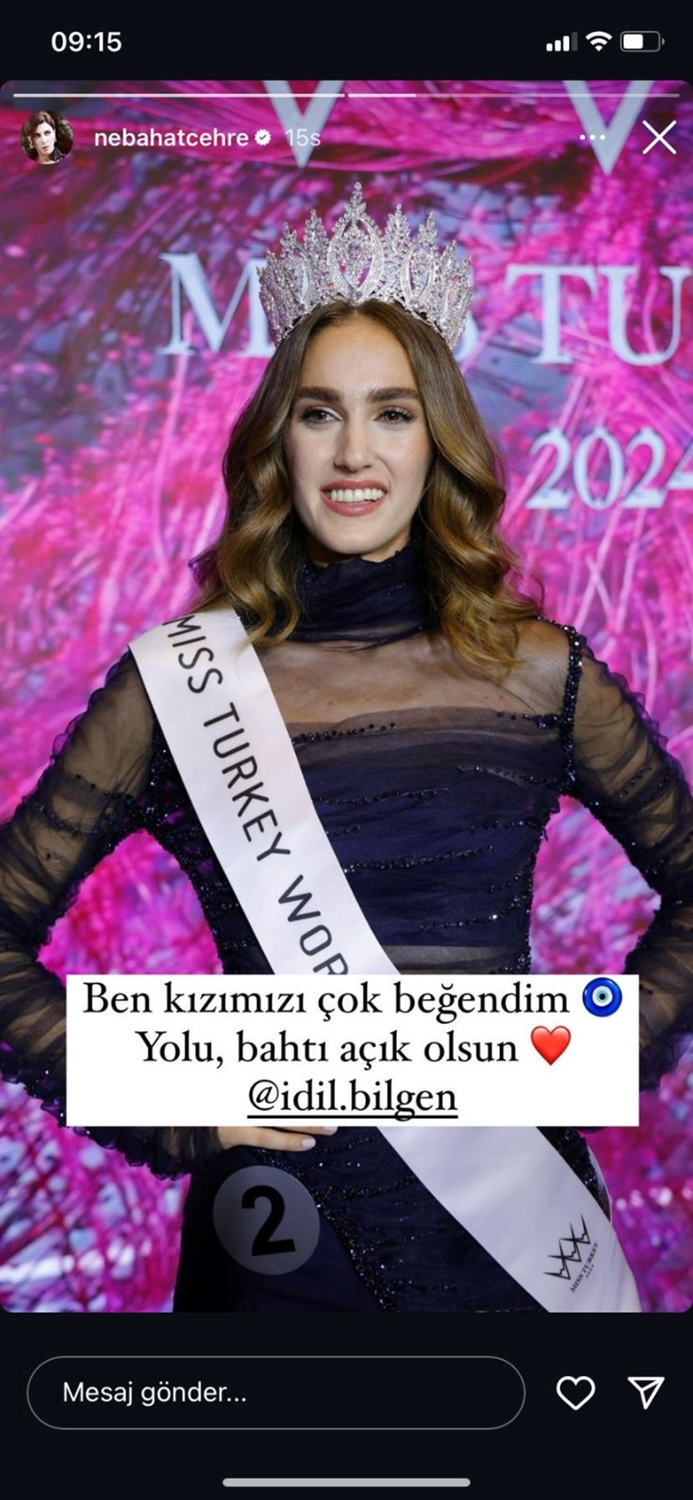 Nebahat Çehre ile Çağla Şıkel'den Miss Turkey birincisi İdil Birgen'e destek - 4