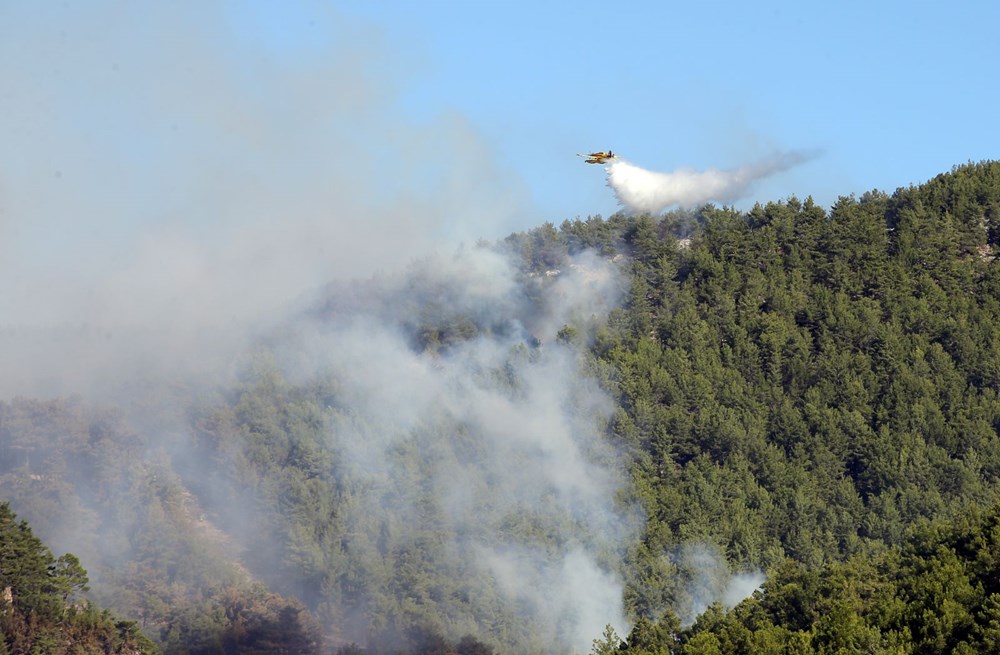 Alanya'da orman yangını: Havadan müdahale devam ediyor - 6