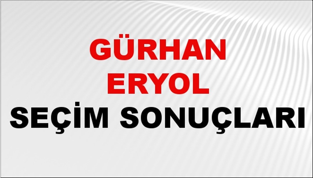Gürhan Eryol Seçim Sonuçları 2024 Canlı: 31 Mart 2024 Türkiye Gürhan Eryol Yerel Seçim Sonucu ve İlçe İlçe YSK Oy Sonuçları Son Dakika