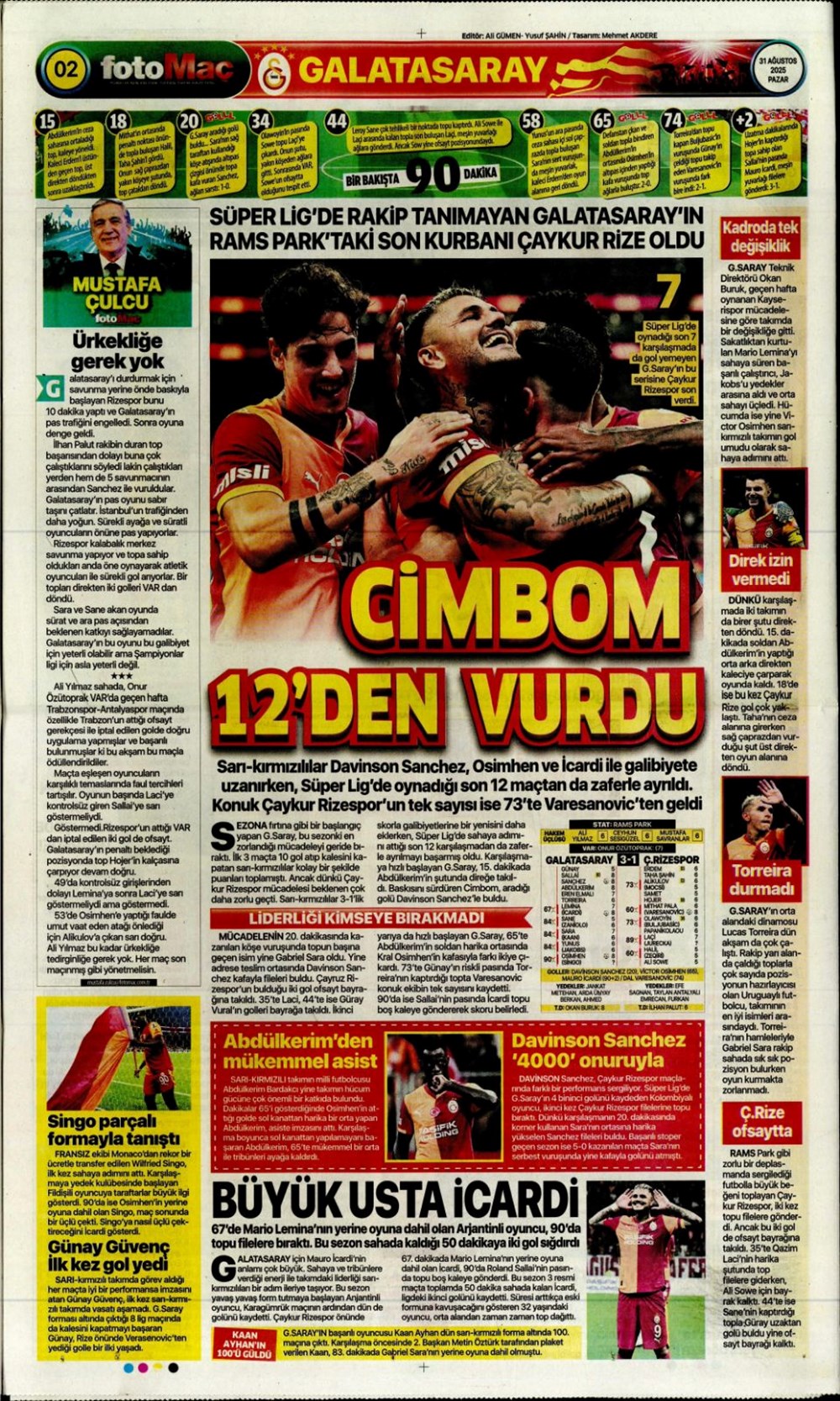 "Ya Kartal ya Schmidt" (31 Ağustos spor manşetleri) - 5