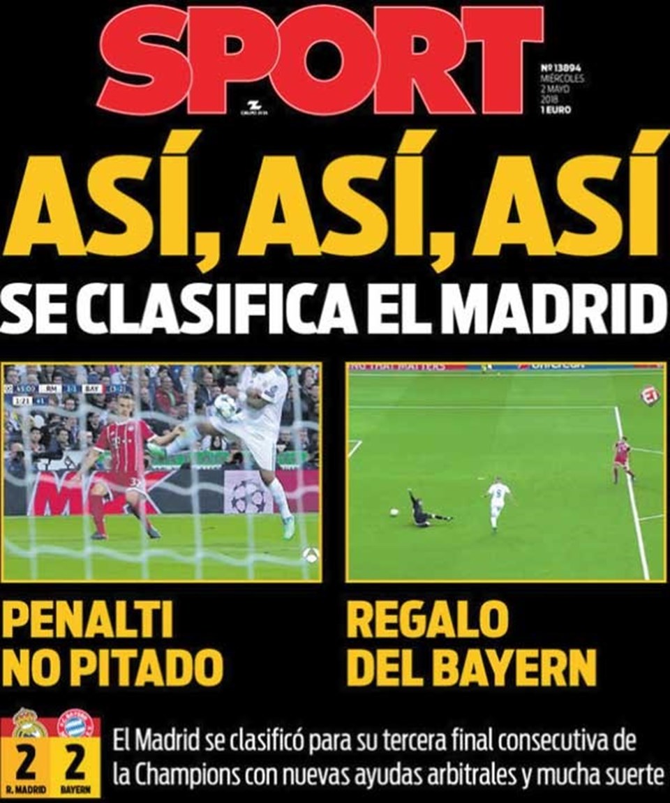 "Bir Madrid klasiği: Penaltı çalınmadı, Bayern'den hediye"