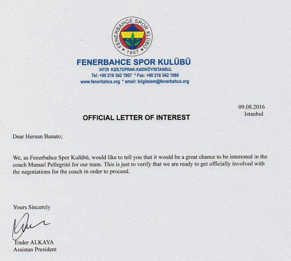 Sosyal medyada yayılan ve Fenerbahçe'nin sahte olduğunu açıkladığı o belge