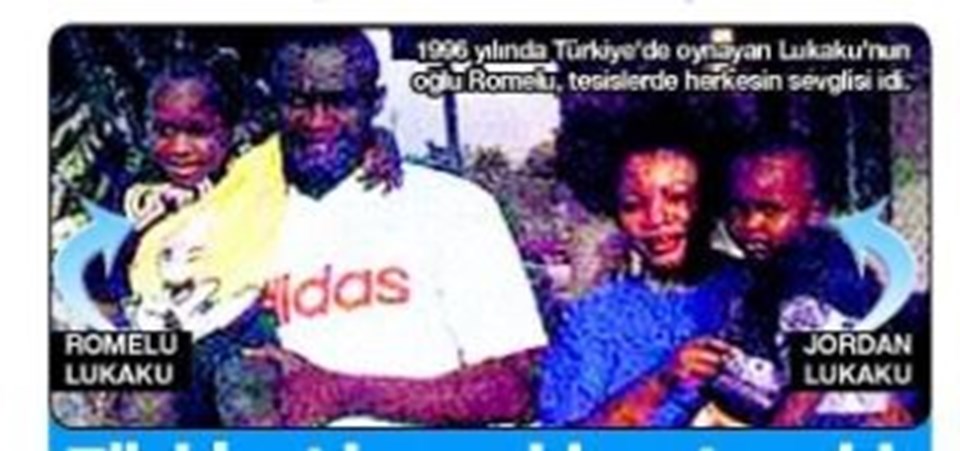 20 yıl önce babası Roger'ın kucağındaki o zaman 4 yaşında olan Romelu.