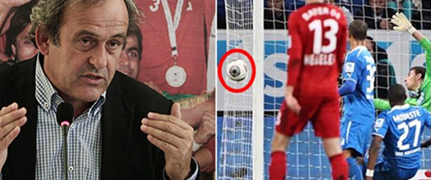 Platini kale çizgisine karşı