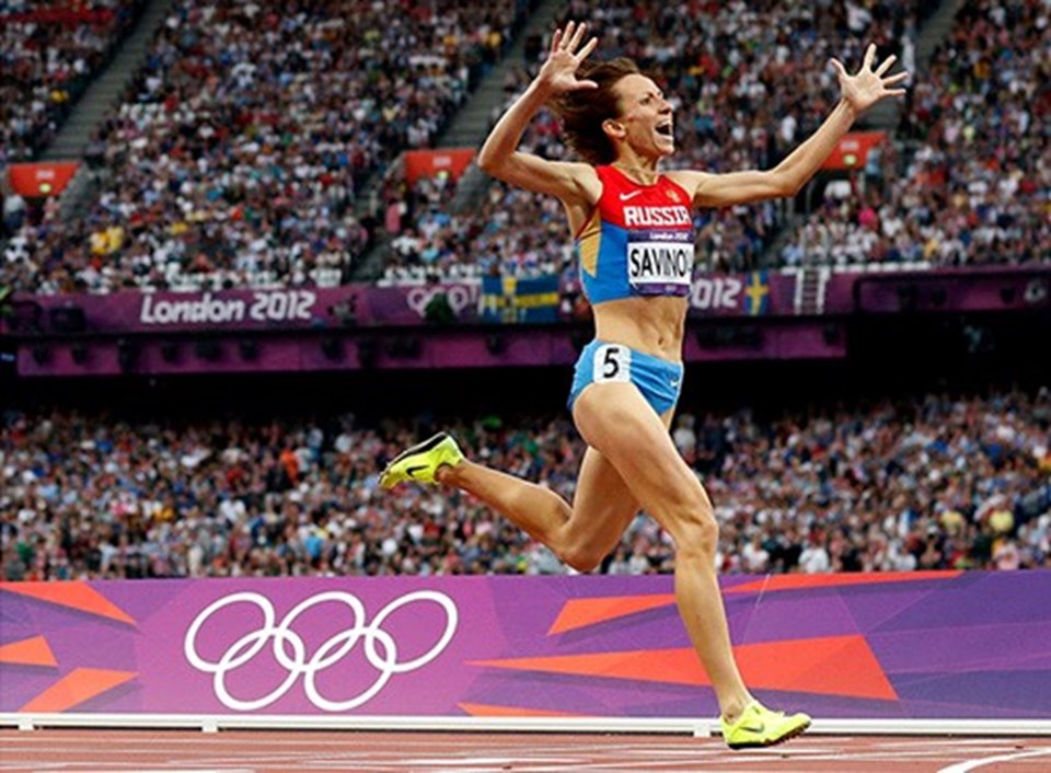 Mariya Savinova, 2012 Londra Olimpiyatları 800 metrede altın madalya kazanmıştı.