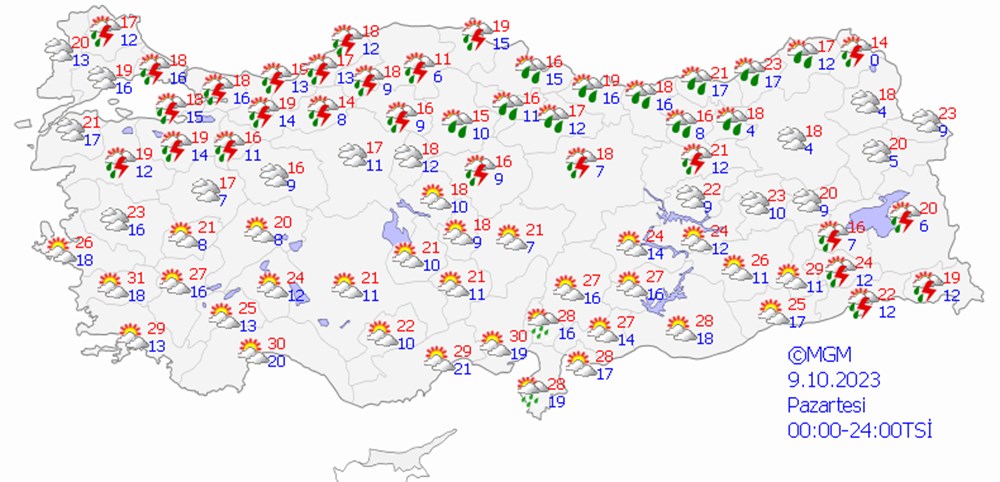 Sağanak yağmur, soğuk havayla birlikte geri dönüyor: İstanbul'da sıcaklıklar bir anda 18 dereceye düşecek! - 9