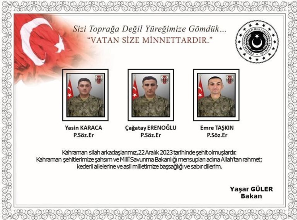 SON DAKİKA HABERİ: MSB duyurdu: Kuzey Irak'ta 6 asker şehit, 1 asker yaralı - 2