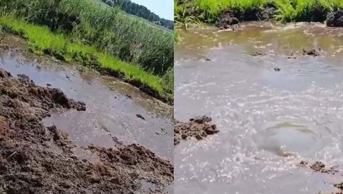 Temizleme çalışmaları esnasında su kaynağı bulundu