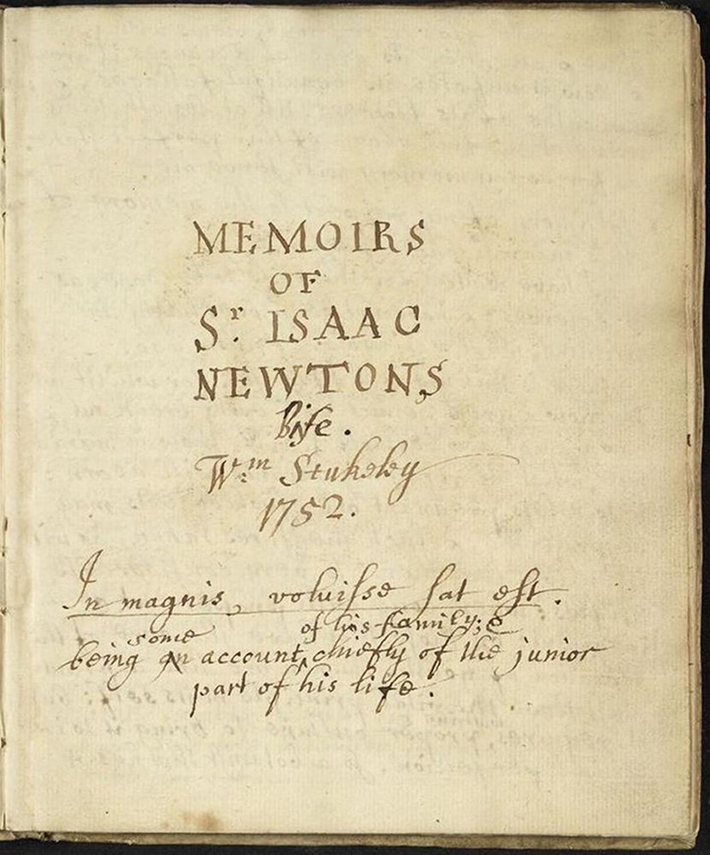 Мемуар. Уильям Стьюкли (книга «воспоминания о жизни Ньютона», 1752 год):. Выцвевшмй от времени мемуар.