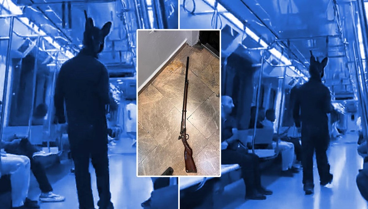 Metroda panik yaratan tüfekli tavşan gözaltına alındı: İlk ifadesi ortaya çıktı