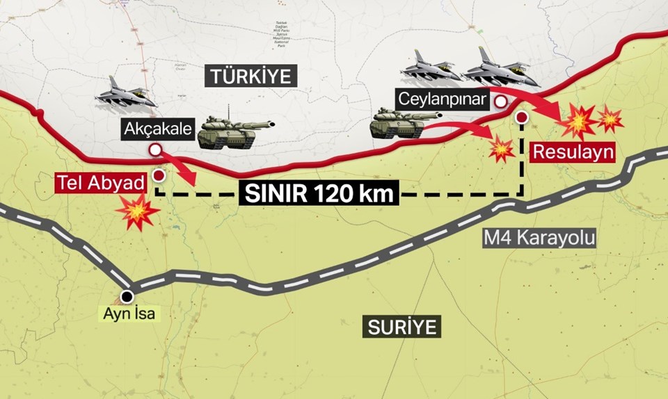 Barış Pınarı Harekatı'nda kara birlikleri sınırı geçti (181 hedef ateş altına alındı) - 4