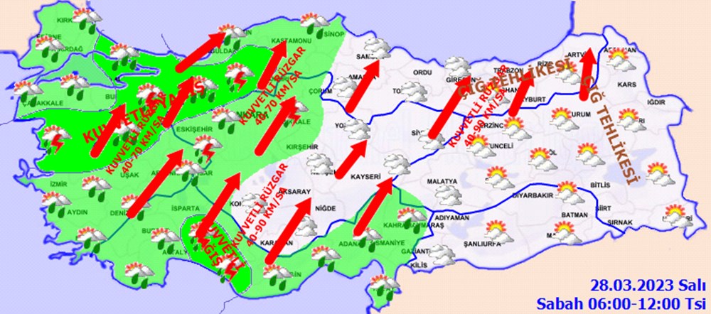 54 il için sarı kodlu uyarı (Meteoroloji'den haftalık hava durumu raporu) - 2