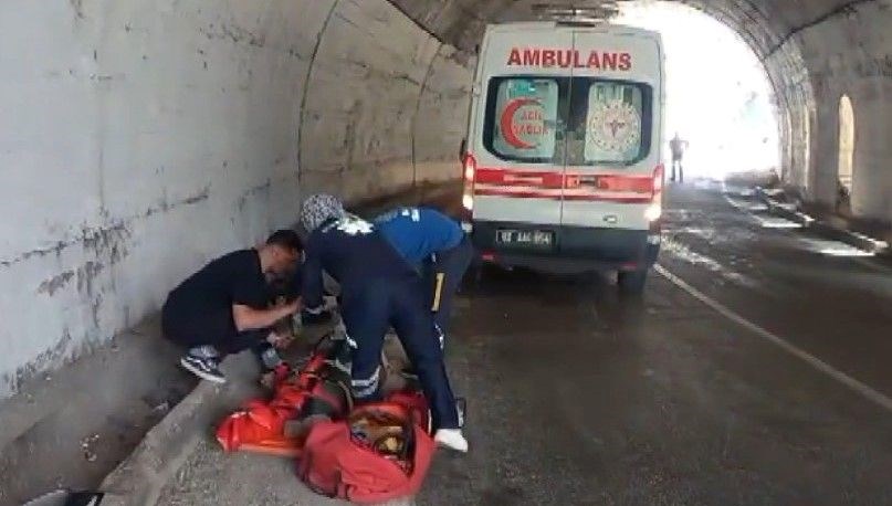 Tünelde motosiklet kazası