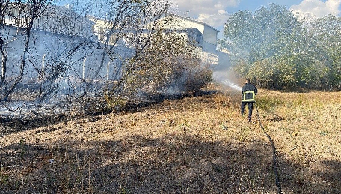 Çankırı'da ot yangını söndürüldü