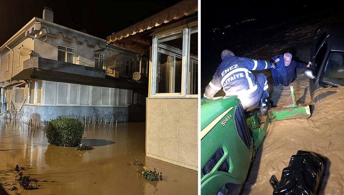 Edirne'de sağanak sele dönüştü: Kayıp kişinin cansız bedeni bulundu