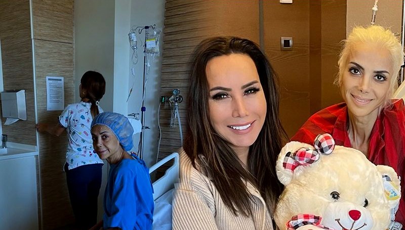 Asena'dan kanseri tedavisi gören Tanyeli'ye ziyaret