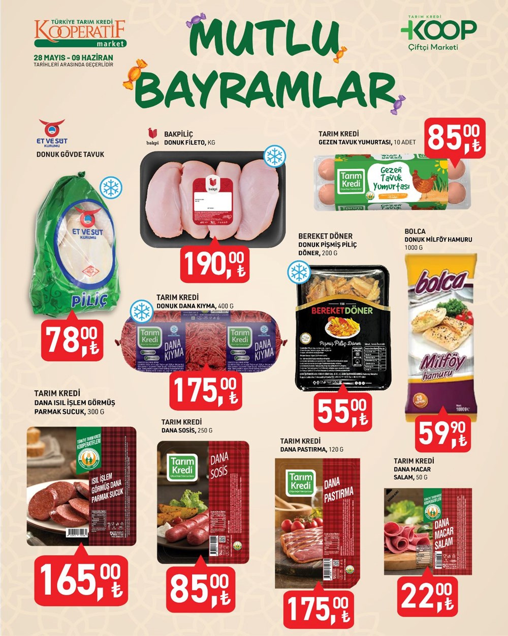 Tarım Kredi KOOP marketleri 28 Mayıs-9 Haziran indirimli eserler listesi 2025: Bayram’a özel indirimler reyonlarda 75
