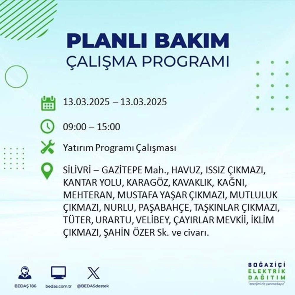 İstanbul'da Elektrikler Ne Zaman Gelecek? 19 İlçede Kesinti Alarmı (13 Mart Kesinti Haritası) 113 tKvpJ4dF6EW2axhlBl YfA