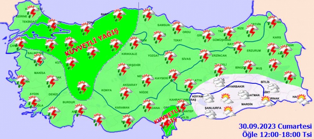 Valilik, AKOM ve Meteoroloji'den kuvvetli yağış uyarısı: 17 il için sarı kod 13 Valilik, AKOM ve Meteoroloji'den kuvvetli yağış uyarısı: 17 il için sarı kod - 12