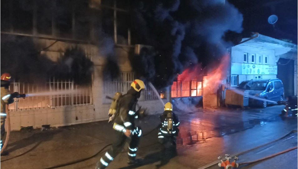 Bursa'da tekstil atölyesinde yangın