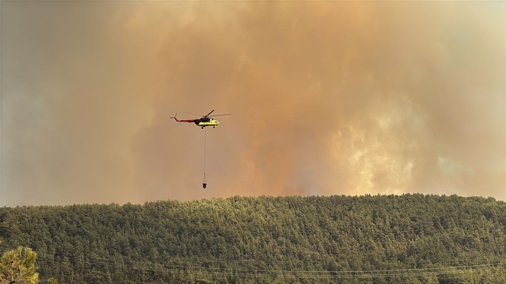 Alanya'da orman yangını: Havadan müdahale devam ediyor - 2