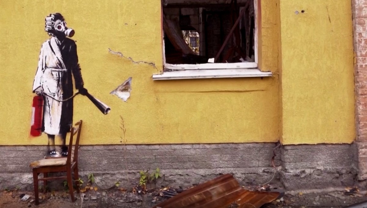 Banksy'nin Ukrayna'daki eserine hırsızlık girişimi