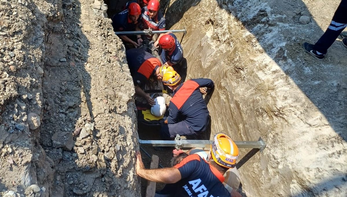 Kanalizasyon çalışması sırasında göçük