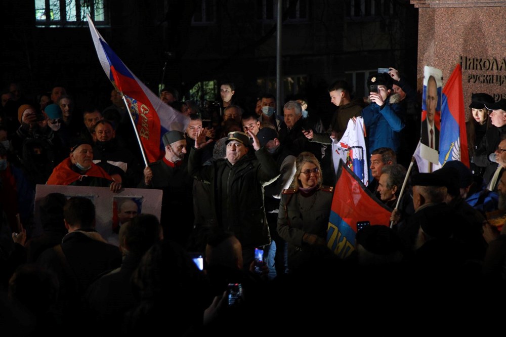 Sırbistan'ın başkenti Belgrad'da Rusya'ya destek gösterisi - 6