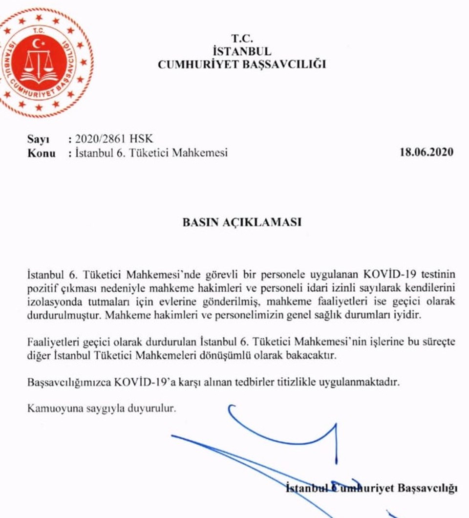 İstanbul Adalet Sarayı'nda bir mahkemeye karantina - 1