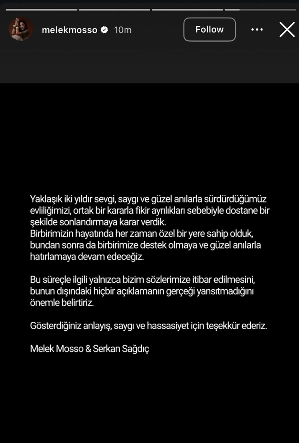 Melek Mosso ile Serkan Sağdıç'tan üzen haber: Boşanma açıklaması geldi - 4