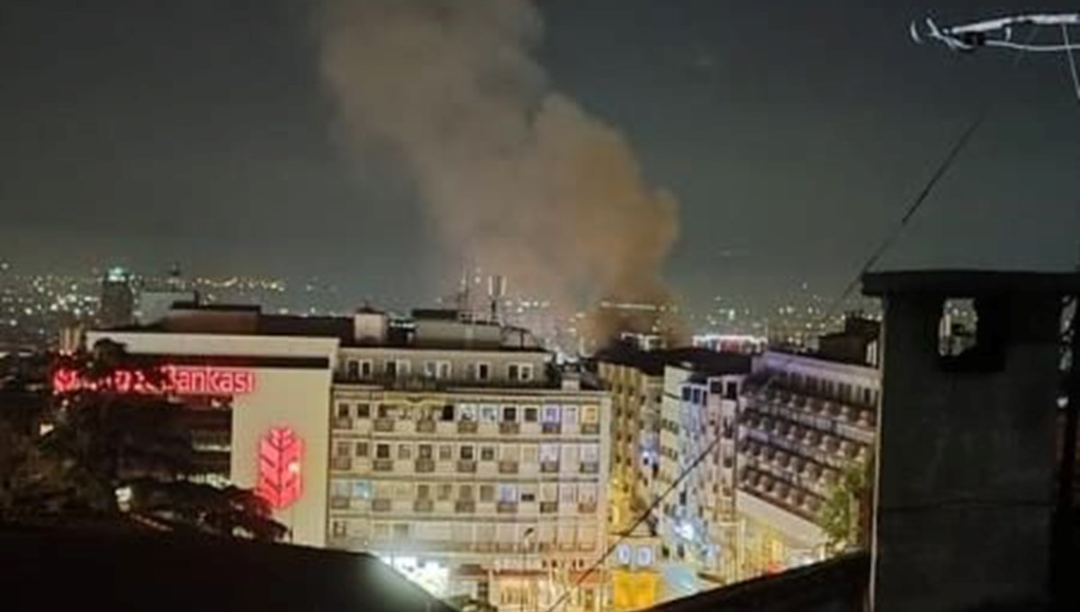 Bursa'da iş hanında gece yarısı yangın paniği Bursa'da iş hanında gece yarısı yangın paniği