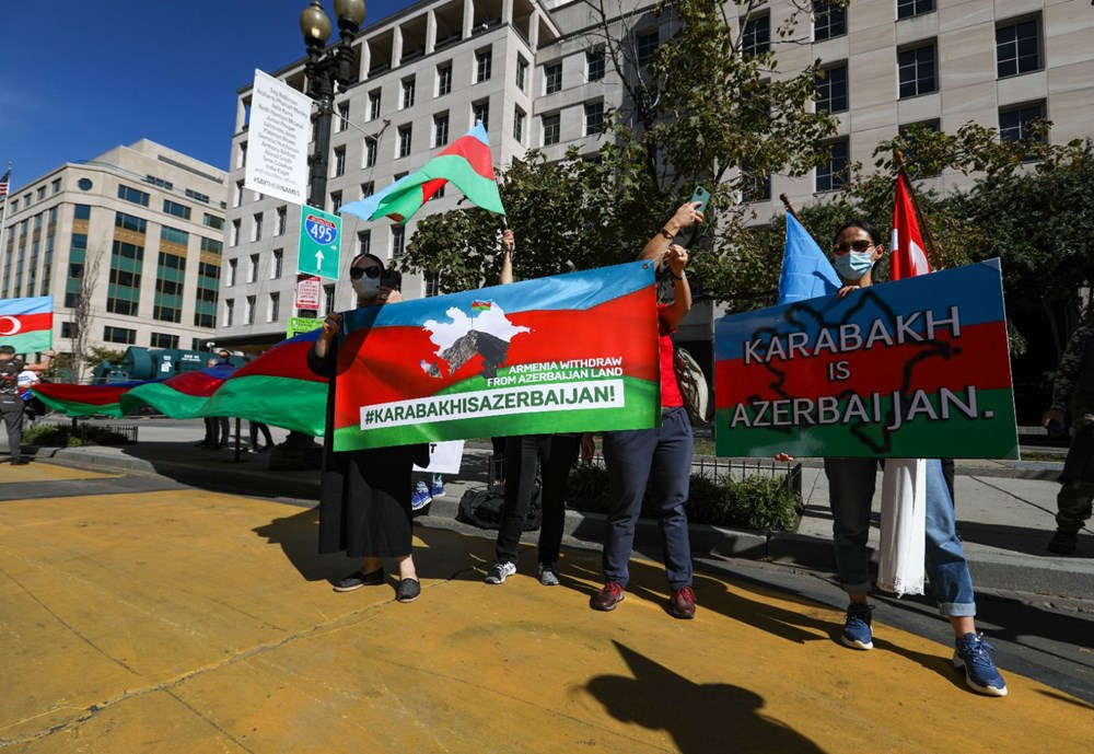 Beyaz Saray önünde Azerbaycan'a destek mitingi düzenlendi - 10