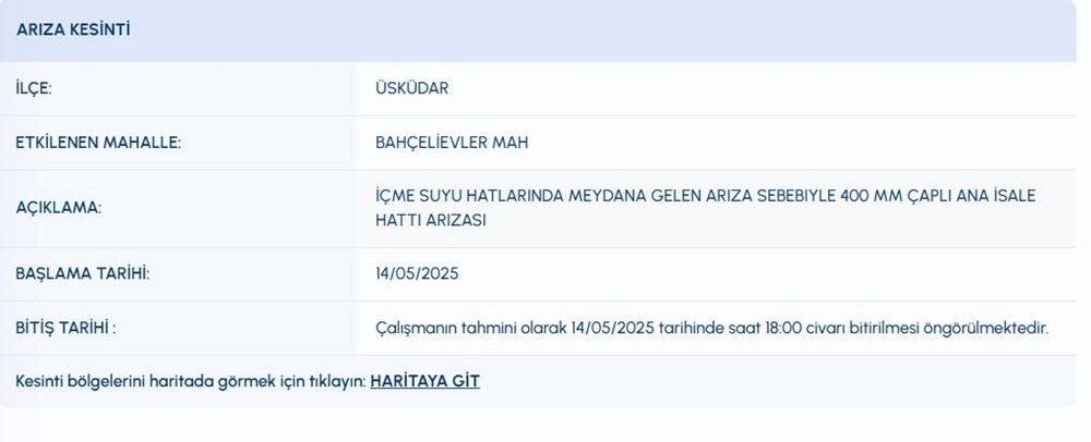 İSKİ su kesintisi 14 Mayıs kesinti programı: Üsküdar ve Ümraniye'de sular ne zaman gelecek? - 7