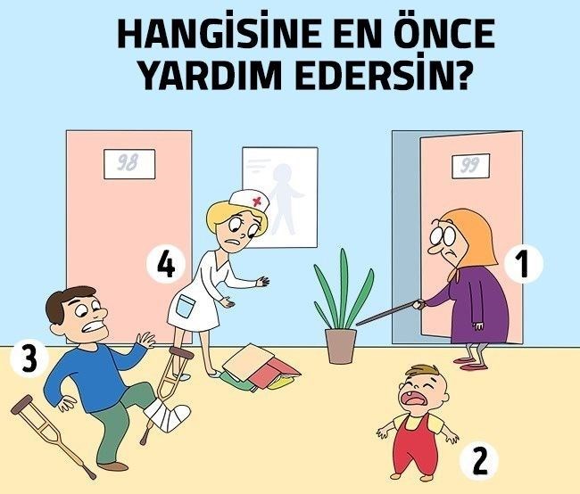 HANGİSİNE DAHA ÖNCE YARDIM EDERSİN?