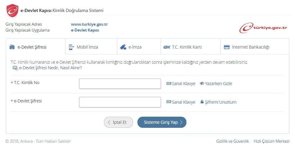 E-DEVLET'E NASIL GİRİŞ YAPILIR?