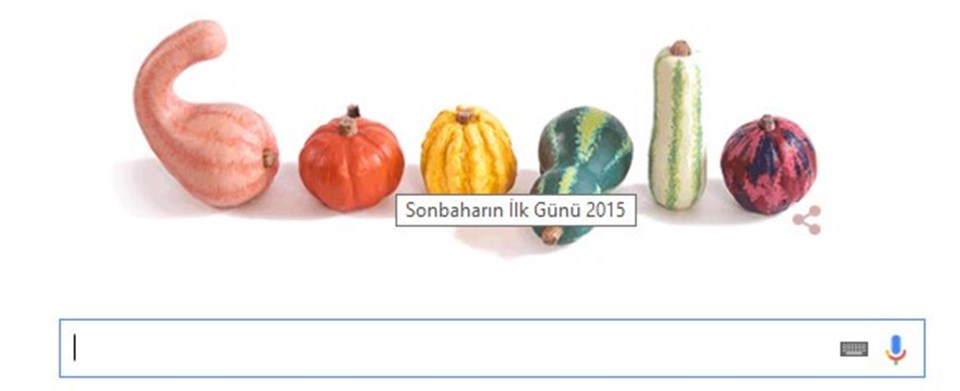 Google, sonbahar ekinoksu açılış sayfasında için bu görseli kullandı.