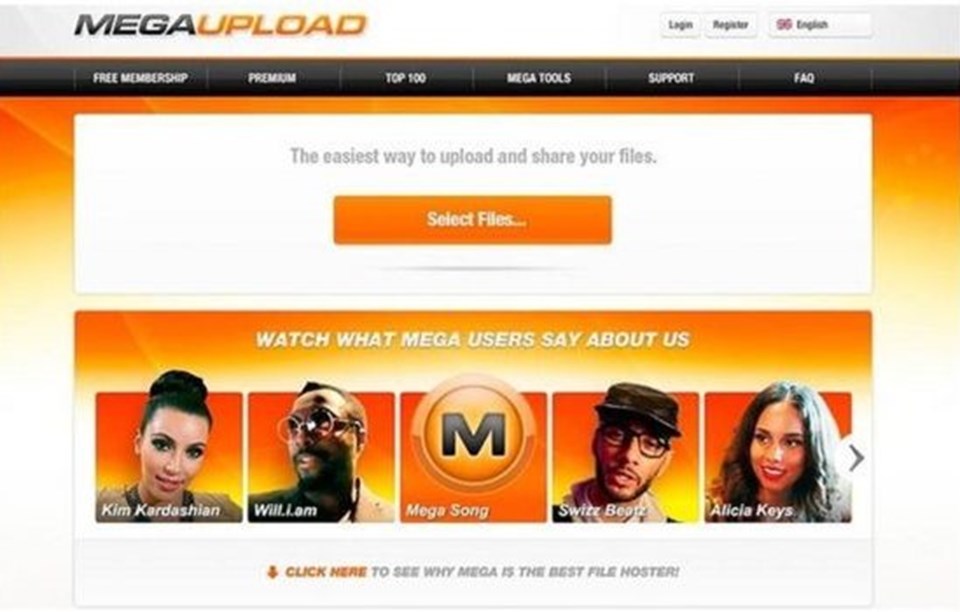 Kim Dotcom, Megaupload'da yer alan materyallerin üyeler tarafından yüklendiğinin altına çizerek telif hakkı ihlallerinden sorumlu tutulamayacağını iddia ediyordu.
