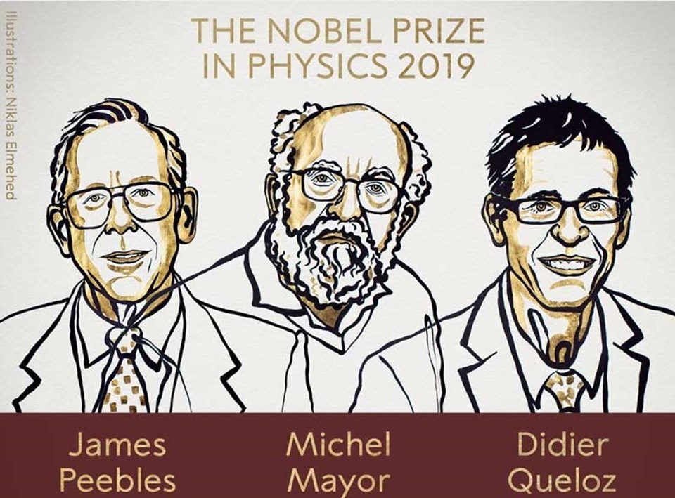 Nobel Fizik Ödülü'nü alan araştırmacılar. 