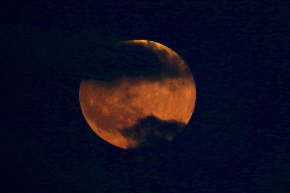 Kanlı Ay Tutulması, dolunay