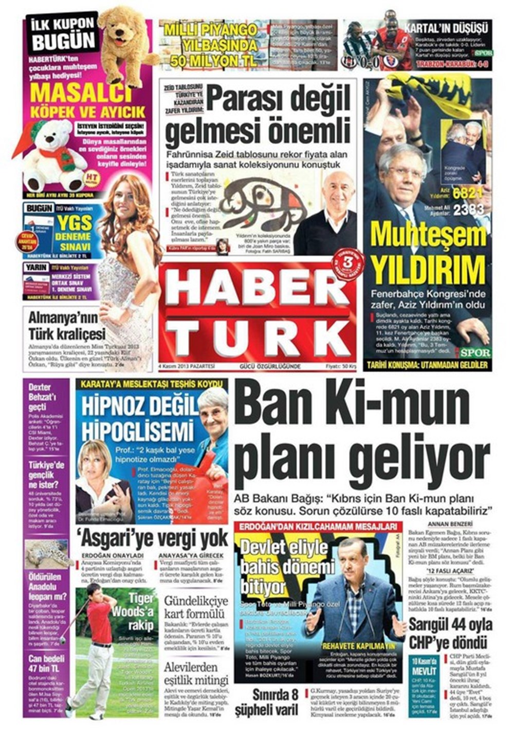 Habertürk gazetesi. 4 Kasim.