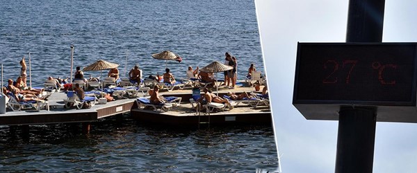 Marmaris'te Kasım'da deniz keyfi